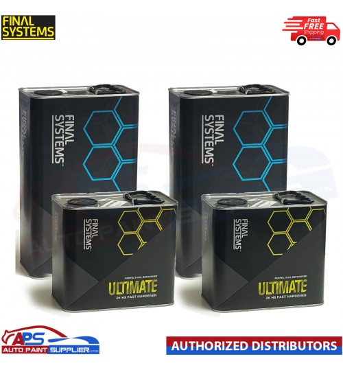 2 x FINAL SYSTEMS ULTIMATE 2K HS CLEARCOAT Kit 7.5L Lacquer Fast Hardener